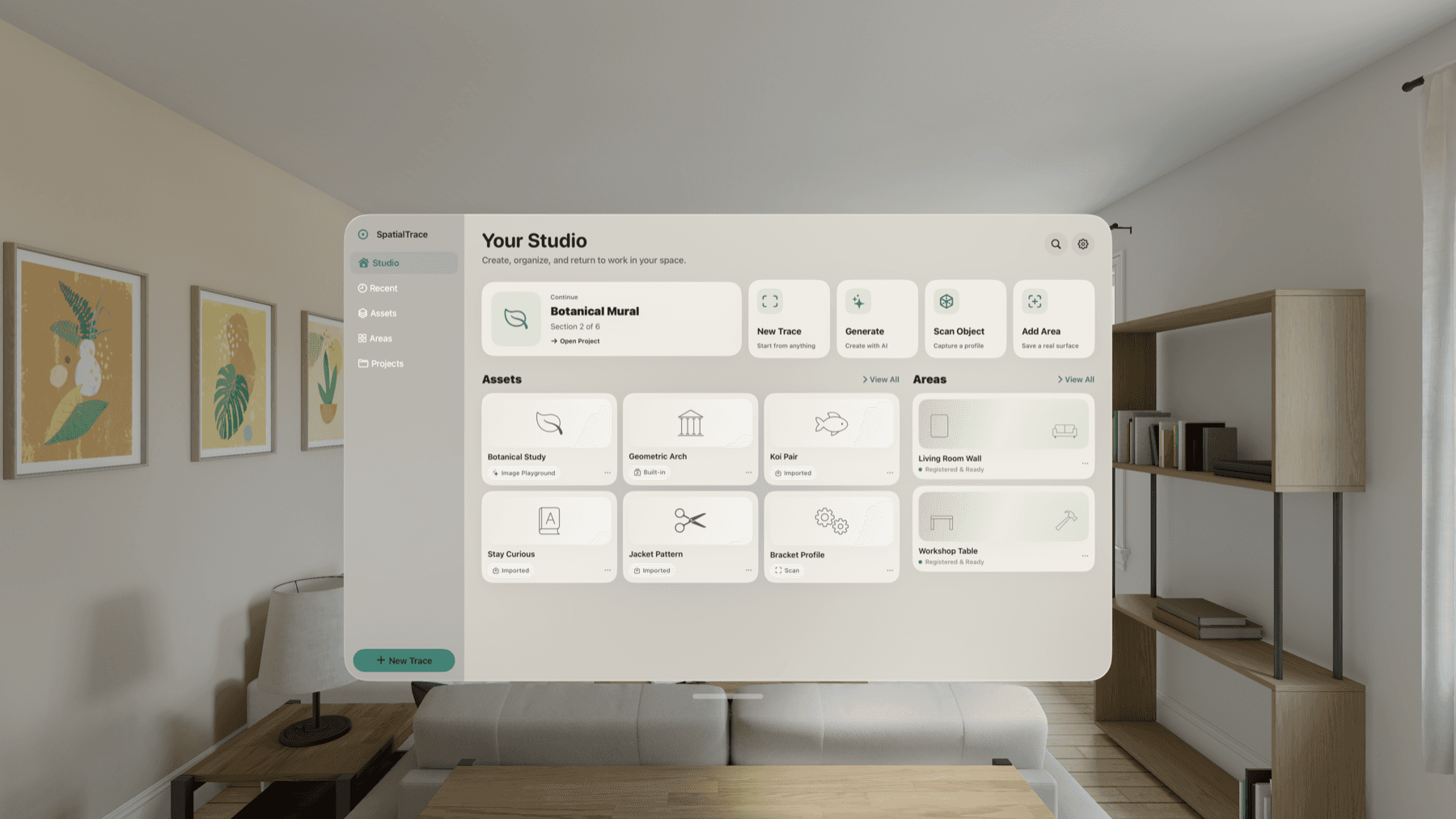 SpatialTrace on Apple Vision Pro